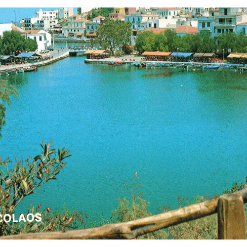 Collectible postcards used, pack of 8, Crete 1970-80