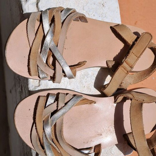 H&M sandals used, size 26, beige