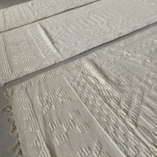 Authentic Vintage Arachova Wool Rug Set, 4 Pieces, Greek Made