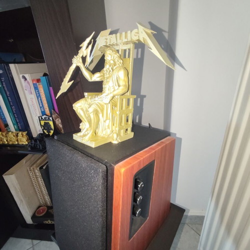 Metallica 3D Printed Figure New Gold Metallic