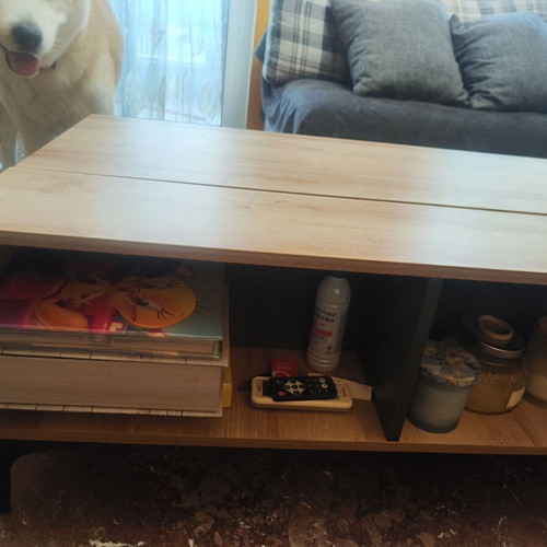 Sonoma coffee table with storage and shelves, like new