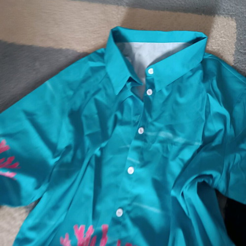 Shirt and shorts set new, pink and turquoise, size L-XL