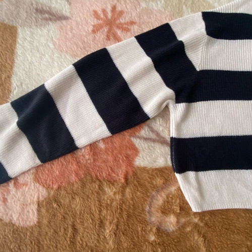 Πλεκτό μαρινιέρα cropped H&M σαν καινούργιο, μέγεθος M loose fit