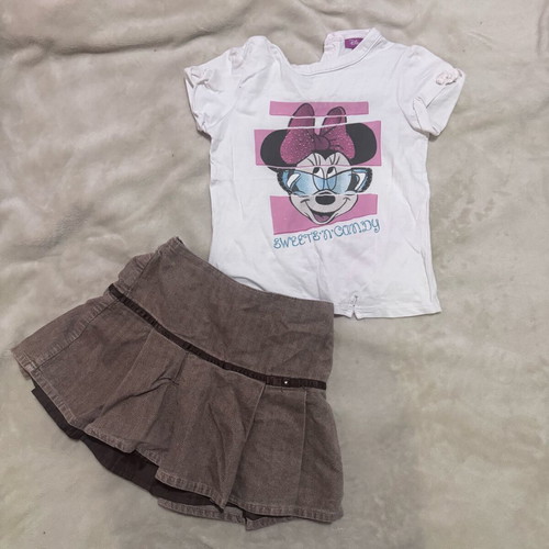 Disney T-shirt and H&M skirt set like new for girls 5-6 years