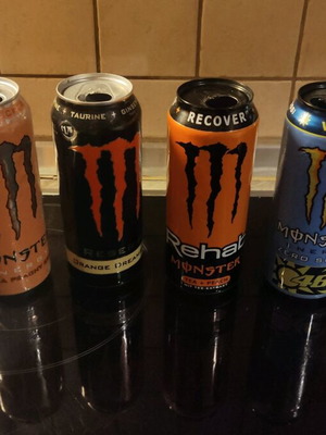 Monster Energy used empty cans for collectors