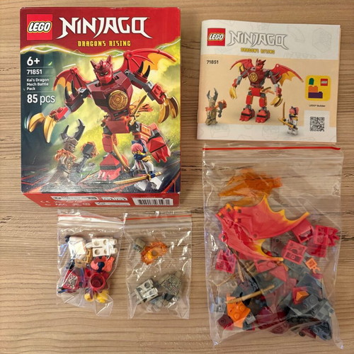 Lego Ninjago set 71851 Kai's Dragon Mech Battle pack like new