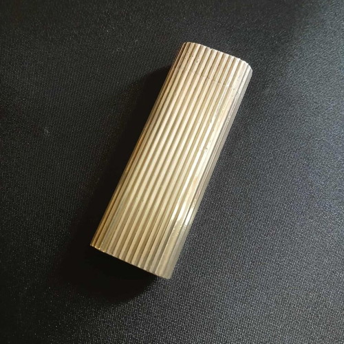Cartier lighter used silver with vertical grooves