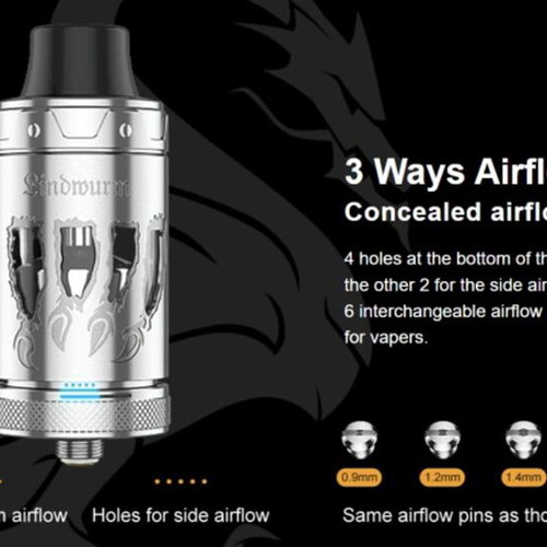 Lindwurm RTA by Vapefly stainless steel, like new