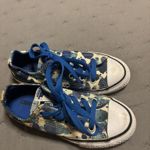Converse All Star kids' sneakers size 29, white and blue