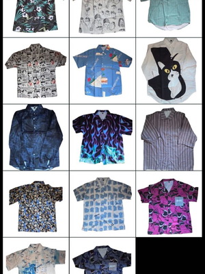 Men's dress shirts wholesale, 31 designs, multicolor, sizes M-XXL