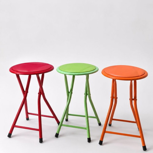 Outdoor garden set with 2 plastic sun loungers, 3 metal stools, and table new