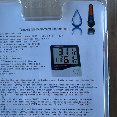Digital Thermometer Hygrometer new