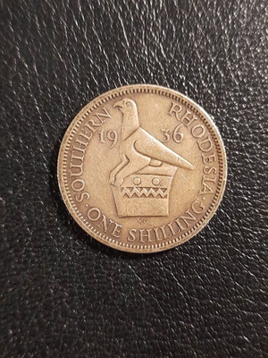 Νόμισμα Rhodesia 1936 one shilling μεταχειρισμένο, ασημένιο