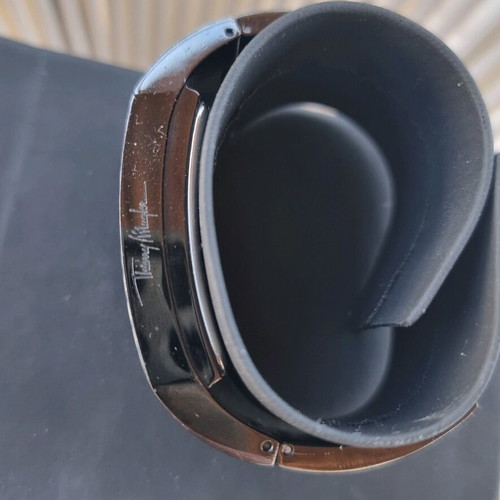 Thierry Mugler wristwatch like new, black stainless steel bracelet
