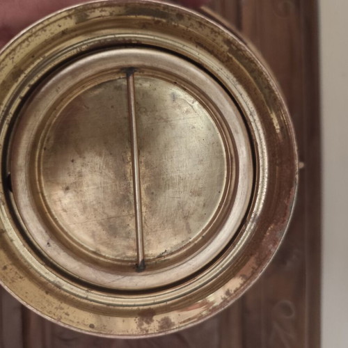 Old brass oil lantern with glass, 60+ years
