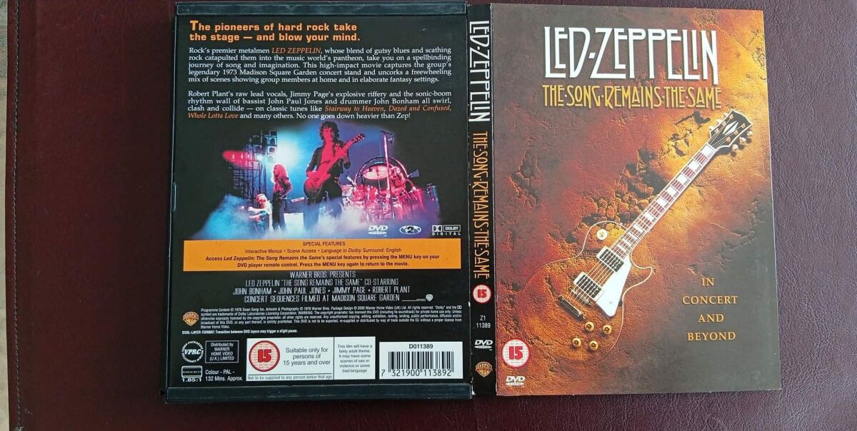Led Zeppelin DVD The Song Remains The… - € 8,00 - Vendora.cy