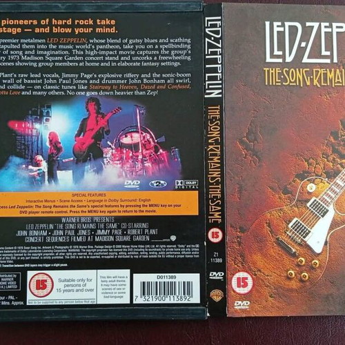 Led Zeppelin DVD The Song Remains The Same like new