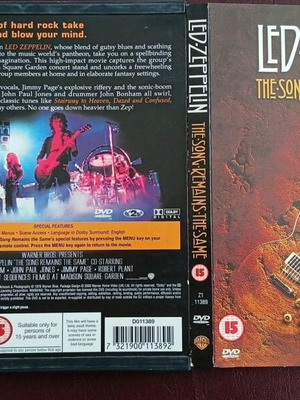 Led Zeppelin DVD The Song Remains The Same Σαν Καινούργιο