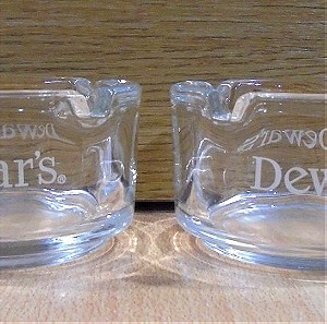 Dewar's scotch whisky σετ δύο διαφημιστικά μικρά τασάκια