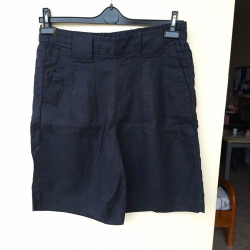 C&A Women's Black Linen Shorts used, size EU40