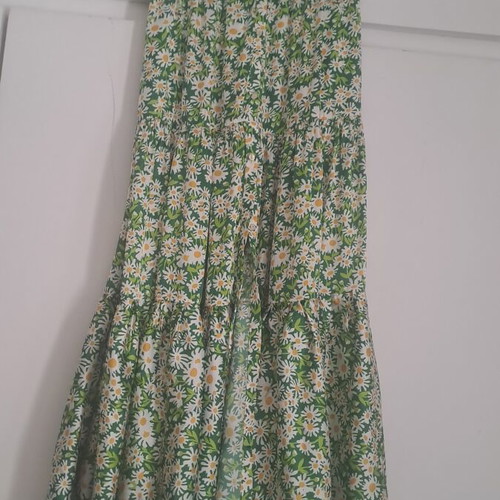 We Are satin skirt size large like new, multicolor green