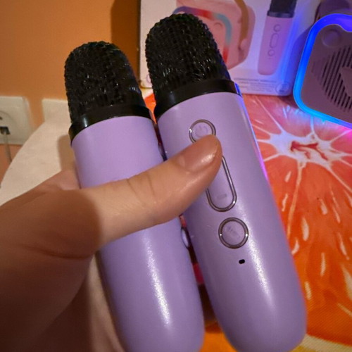 Wireless Karaoke Speaker Set σαν καινούργιο με 2 μικρόφωνα και RGB φωτισμό