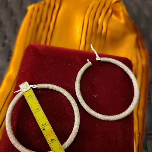 Silver 925 Sangre Hoop Earrings like new