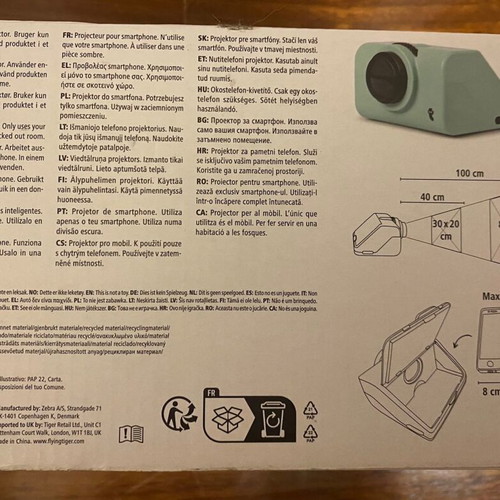 Flying Tiger Smartphone Projector new