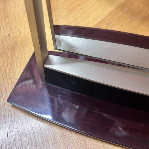 Longines mirror used with minor paint wear, wooden frame