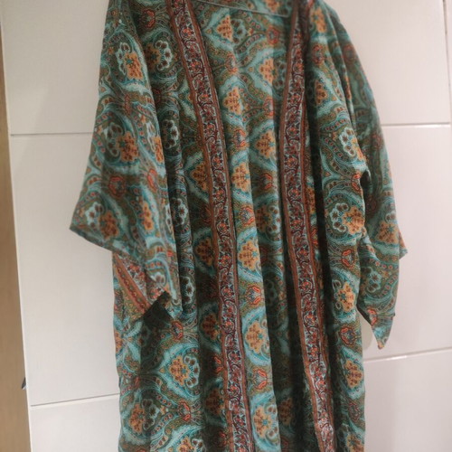Boho set kimono and palazzo pants new, multicolor green