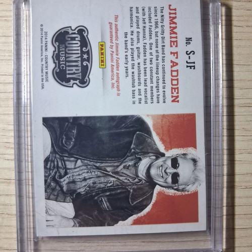 Jimmie Fadden Panini Country Music autograph card