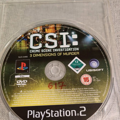 CSI: Crime Scene Investigation PS2 used in very good condition
