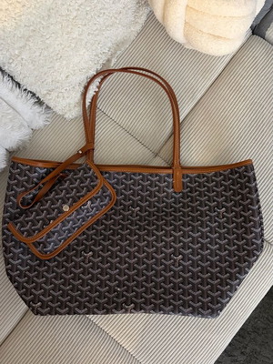 Goyard τσάντα ώμου σαν καινούργια, καφέ και μαύρη