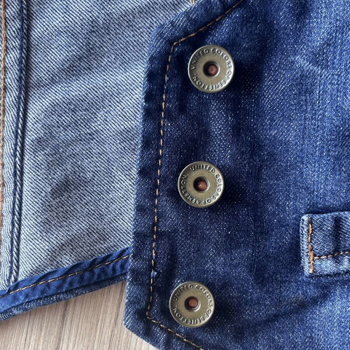 Retro jean vest Benetton jeans size S like new blue
