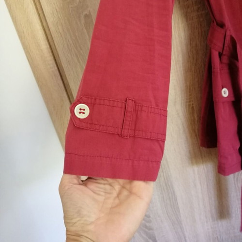 Selestino trench coat size S used, burgundy