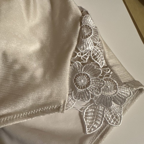 White one-piece swimsuit with lace like new
