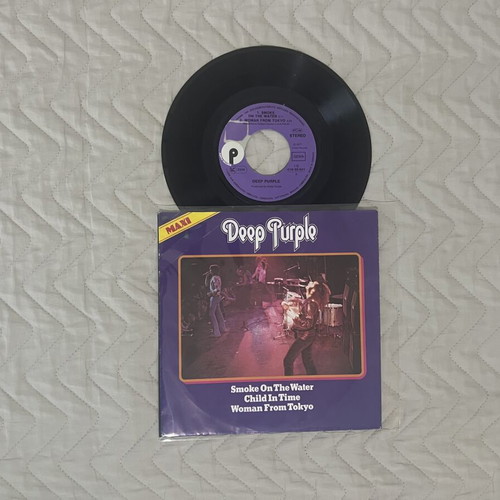 Deep Purple 45" vinyl single Smoke On The Water, Child In Time, Woman From Tokyo near mint