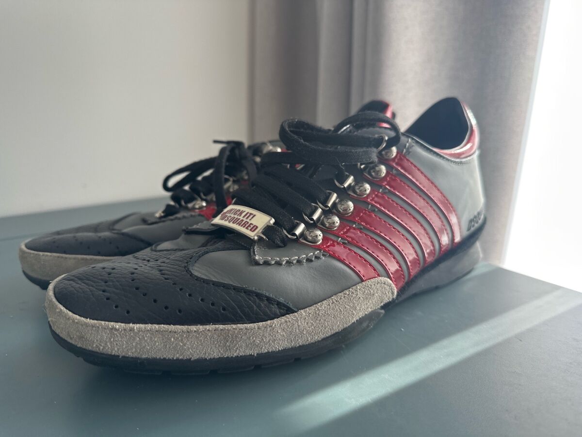 【関税込 日本発送】DSQUARED2 ロートップ スニーカー ピンク a