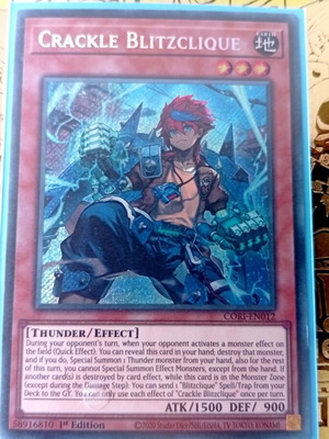 Crackle Blitzclique Secret Rare Yu-Gi-Oh κάρτα Chaos Origins SR καινούργια