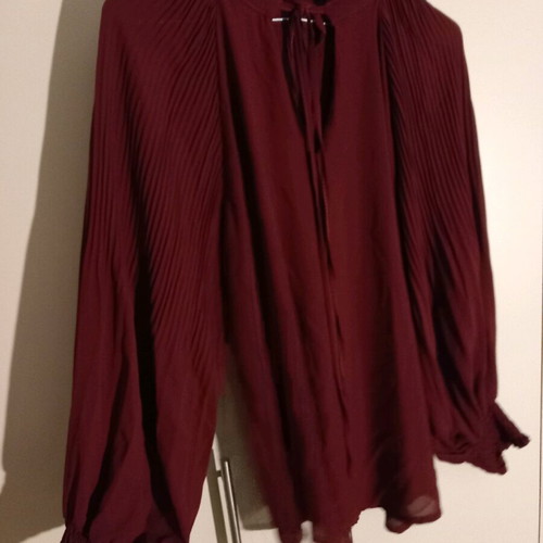 Burgundy blouse transparent, size M 38 10