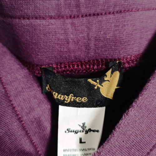 SugarFree women's velour tracksuit set like new, purple, jacket M, pants L