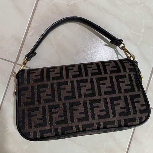 Bag with patterns, black and brown