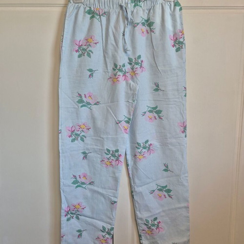 Tezenis summer pajama pants size S, cotton, romantic floral design