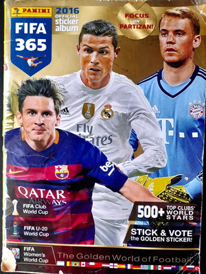 Fifa 365 2016 sticker album with Olympiacos, Serbian edition