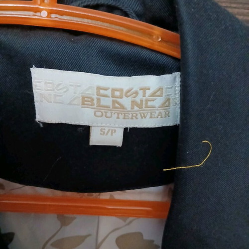 Costa Blanca black trench coat like new, size S