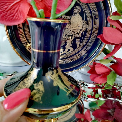 Fakiolas-Greece 24k Gold Collector's Set of Gilded Vessels New