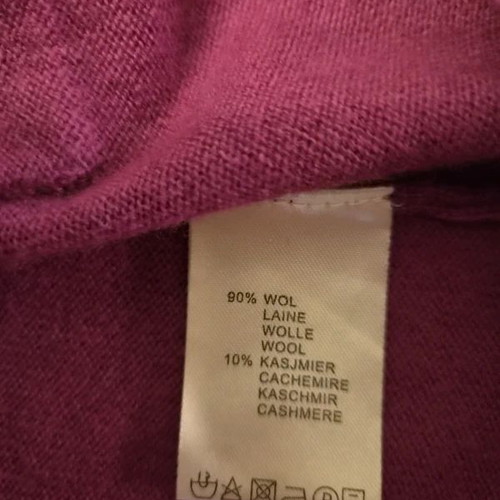 Xandres cardigan, 90% wool 10% cashmere, size M, purple