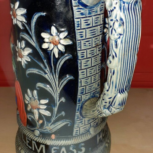 Original King beer stein used, vintage German collectible