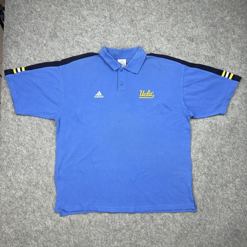 Adidas UCLA Bruins Polo XL used, blue colourblock Y2K preppy retrosport