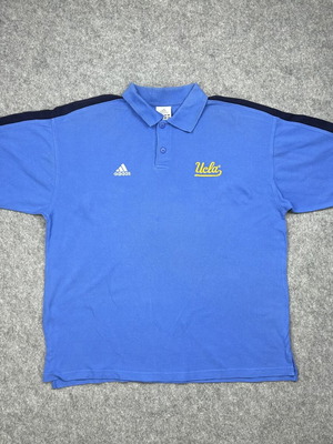 Adidas UCLA Bruins Polo XL used, blue colourblock Y2K preppy retrosport